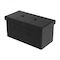 Hastings Home Foldable Storage Bench Ottoman, Tufted Faux Leather Cube Organizer Furniture for Home (Black, Large) 475236LNI - alternate 2